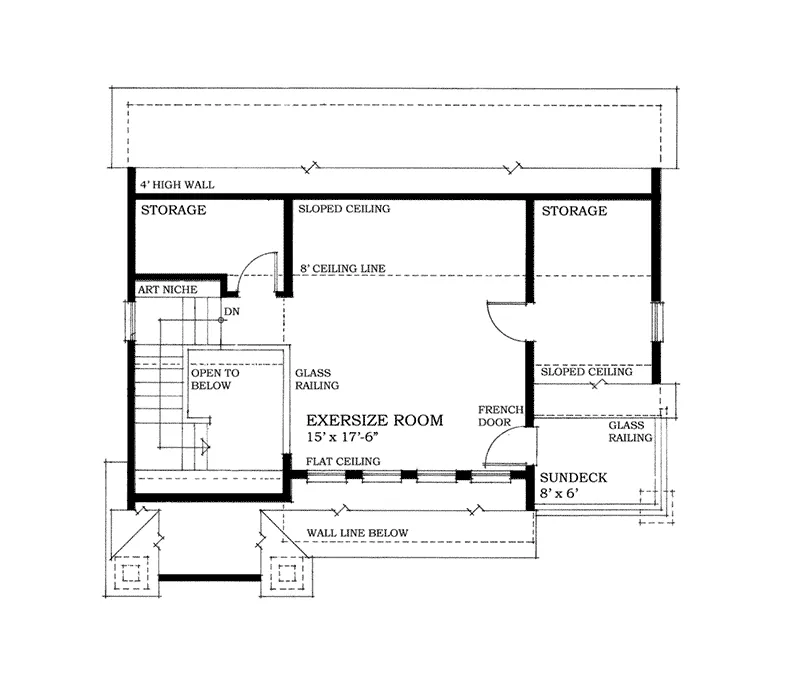 Building Plans Second Floor - Marvina Craftsman Garage 117D-7500 | House Plans and More
