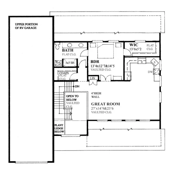 Building Plans Second Floor -  117D-7517 | House Plans and More