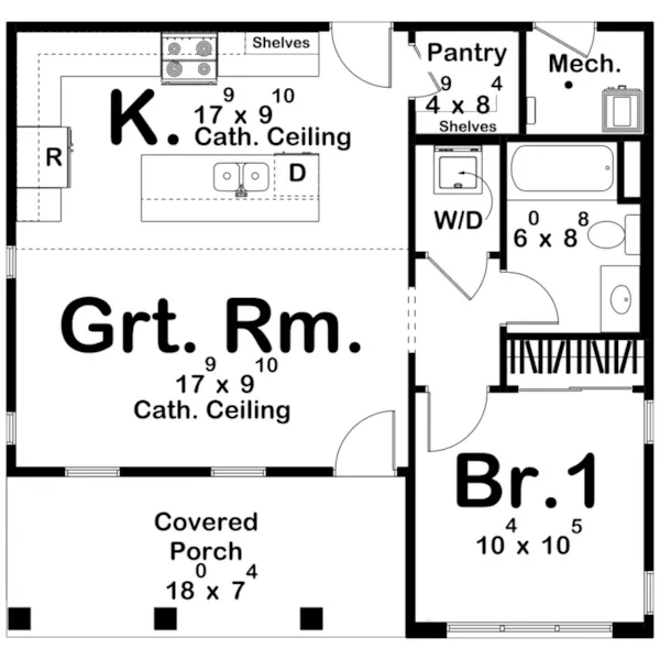 Building Plans First Floor - 123D-0444 | House Plans and More