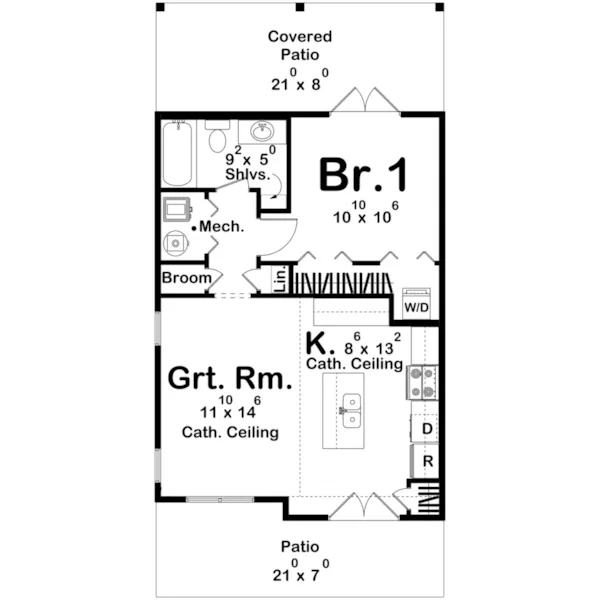 Building Plans First Floor - 123D-0445 | House Plans and More