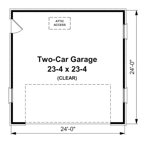 Building Plans First Floor - Stein 2-Car Garage 124D-6000 | House Plans and More