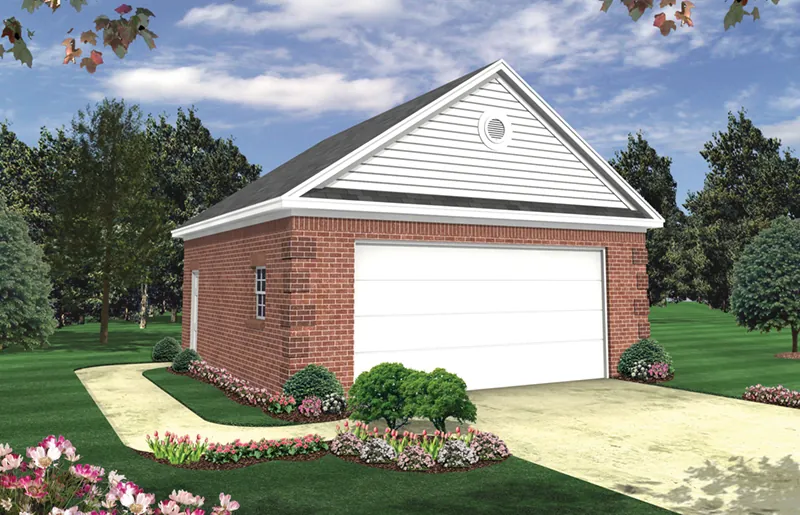 Building Plans Front of Home - Stein 2-Car Garage 124D-6000 | House Plans and More