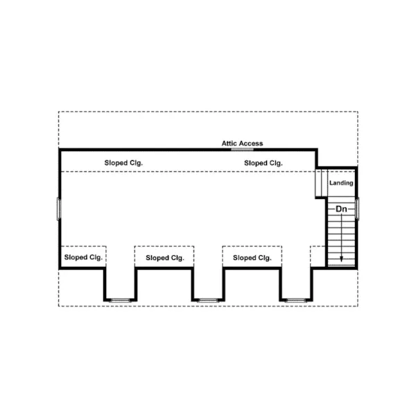 Building Plans Second Floor - Old Forge Garage With Carport 124D-6001 | House Plans and More