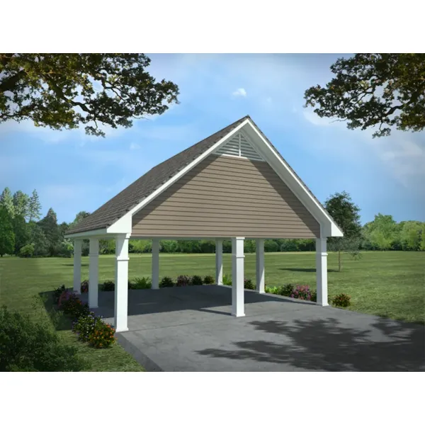 Building Plans Front of Home - Tori Traditional Carport 124D-6003 | House Plans and More