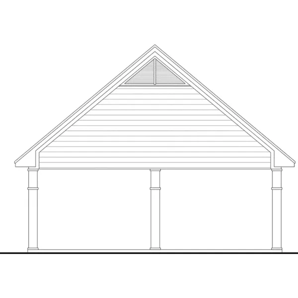 Building Plans Rear Elevation - Tori Traditional Carport 124D-6003 | House Plans and More