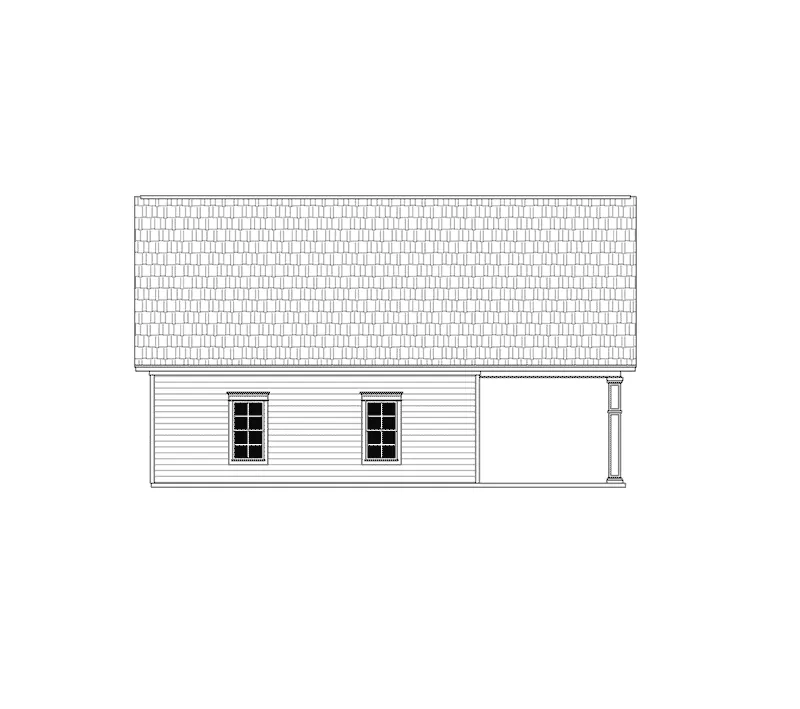 Building Plans Rear Elevation -  124D-6004 | House Plans and More