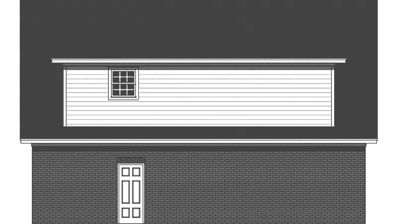Building Plans Rear Elevation - David 2-Car Apartment Garage 124D-7503 | House Plans and More