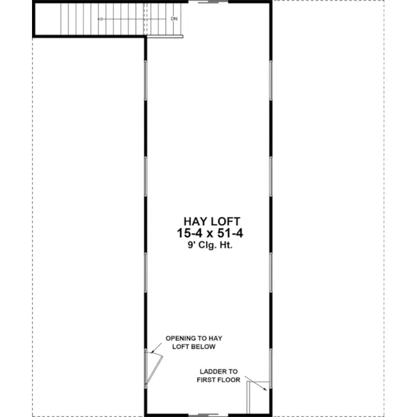 Building Plans Second Floor - Barclay Country Barn Apartment 124D-7504 | House Plans and More