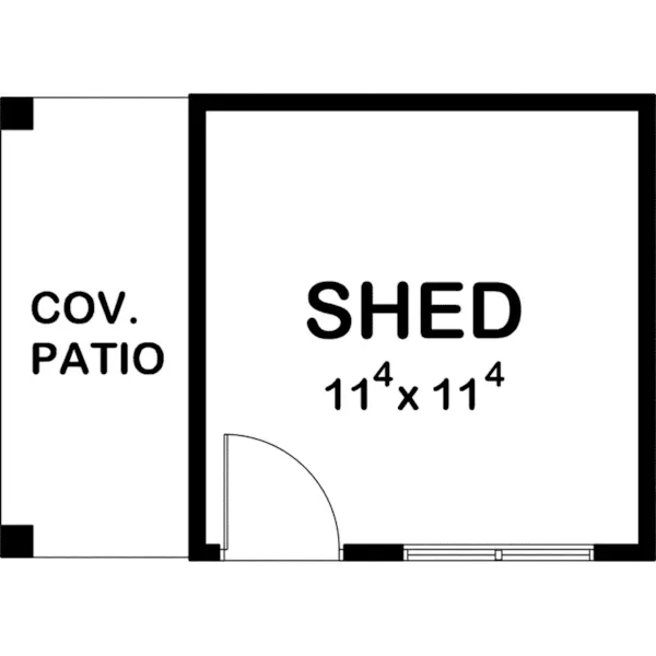 Building Plans First Floor - Marilyn Shed With Front Porch 125D-4501 | House Plans and More