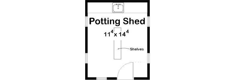 Building Plans First Floor - Marjorie Shed With Sink 125D-4503 | House Plans and More