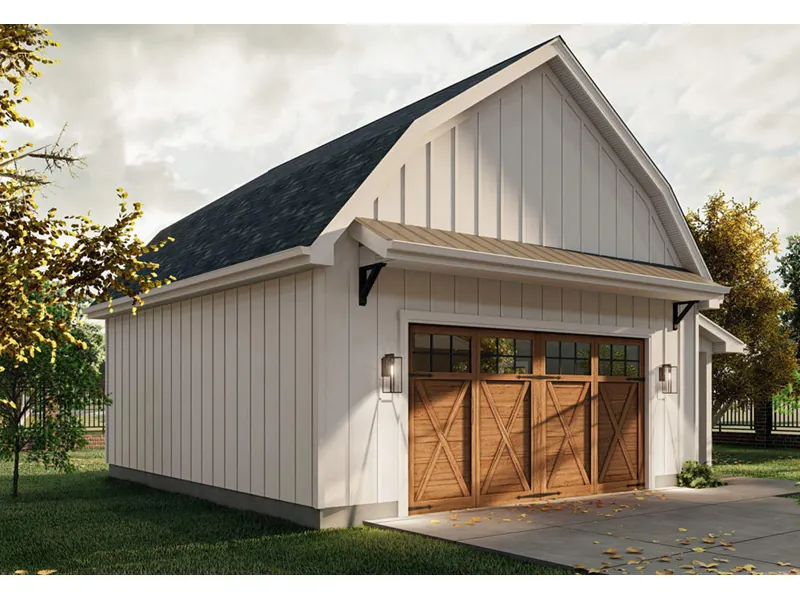 Building Plans Side View Photo - Bree 2-Car Garage 125D-6011 | House Plans and More