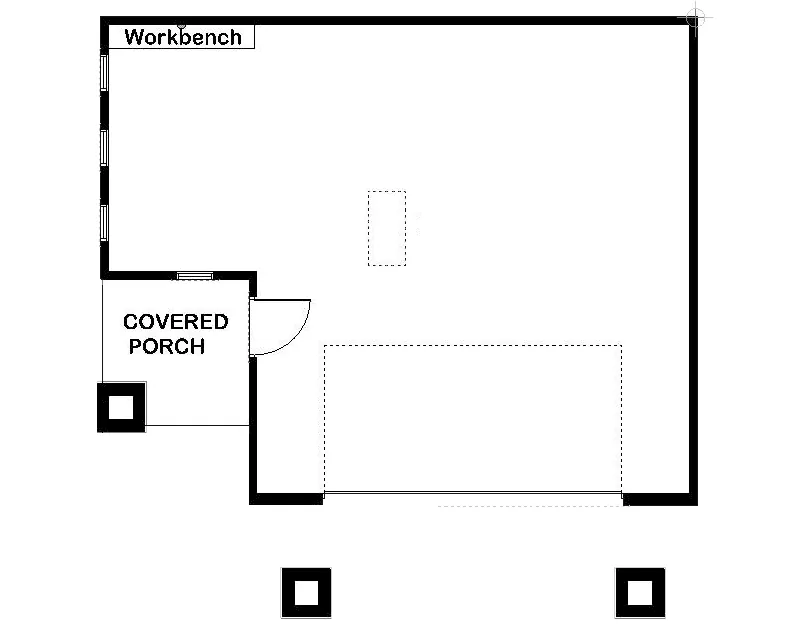 Building Plans First Floor - Blackburn Rustic 2-Car Garage 125D-6012 | House Plans and More