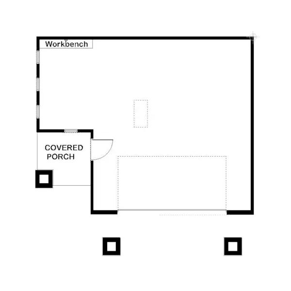 Building Plans First Floor - Blackburn Rustic 2-Car Garage 125D-6012 | House Plans and More