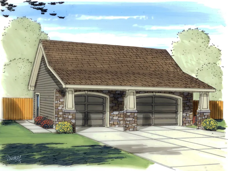 Traditional House Plan Front Image - Ashton Ridge 3-Car Garage 125D-6013 | House Plans and More
