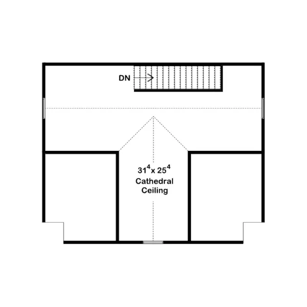 Craftsman House Plan Second Floor - Edlor Cape Cod 2-Car Garage 125D-6015 | House Plans and More