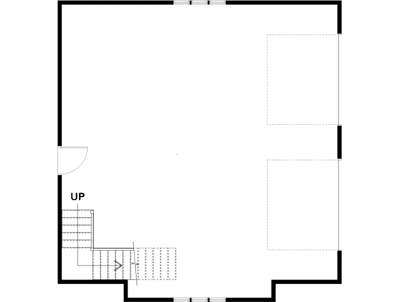 Traditional House Plan First Floor - Burnham Apartment Garage 125D-7500 | House Plans and More