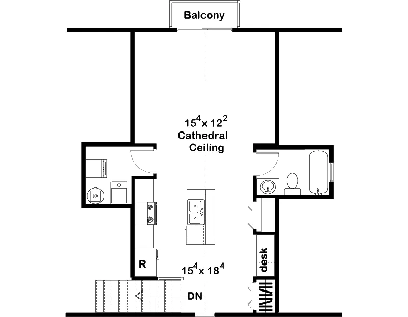 Building Plans Second Floor - Burnham Apartment Garage 125D-7500 | House Plans and More