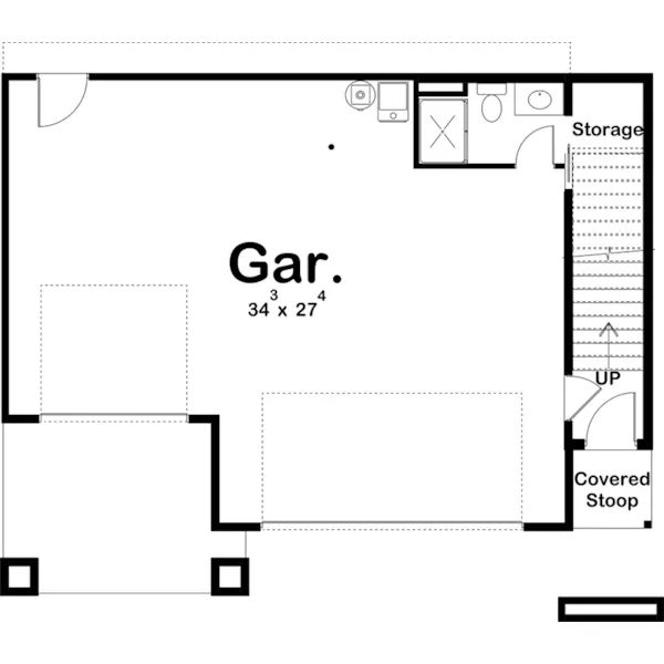 Contemporary House Plan First Floor - 125D-7553 | House Plans and More