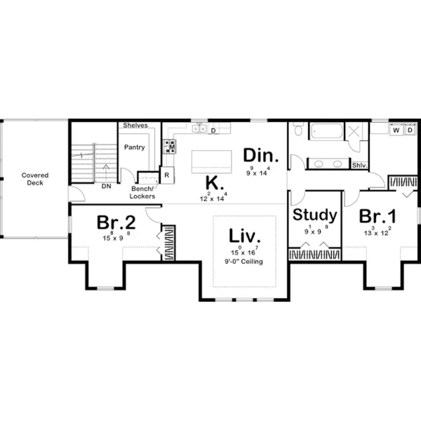 Building Plans Second Floor - 125D-7565 | House Plans and More