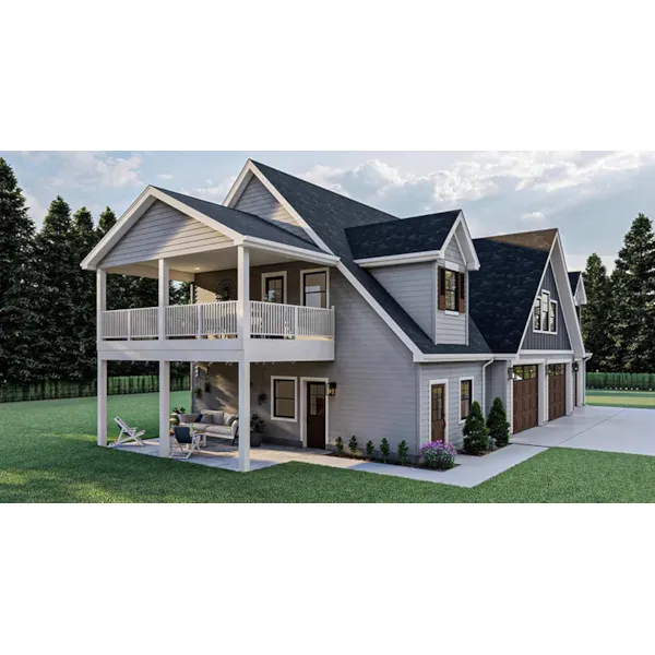 Building Plans Side View Photo - 125D-7565 | House Plans and More