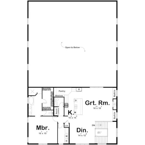 Arts & Crafts House Plan Second Floor - 125D-7572 | House Plans and More