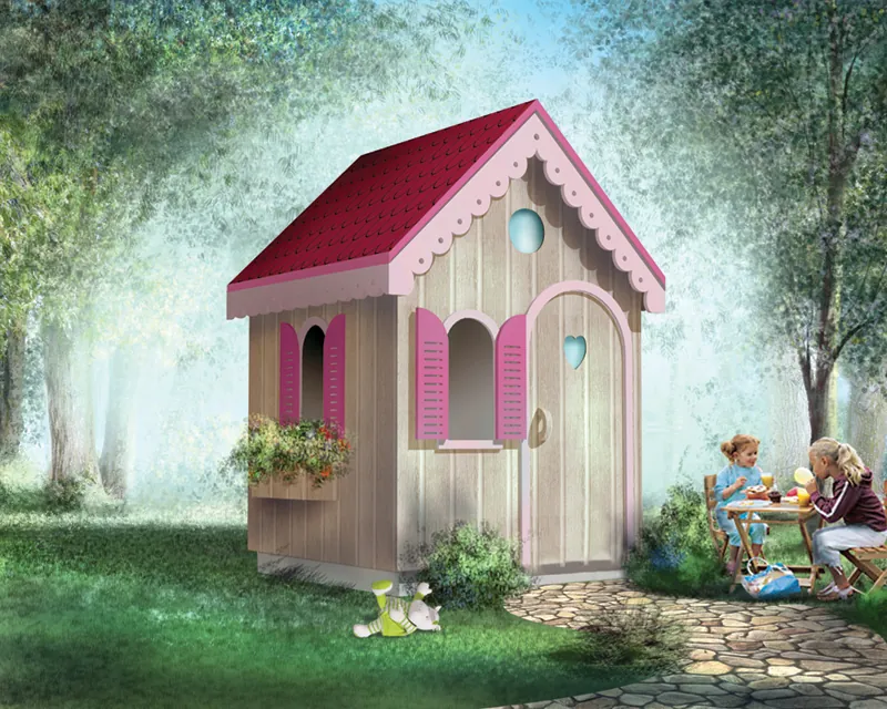 Building Plans Front of Home - Shay Children's Playhouse 127D-4503 | House Plans and More