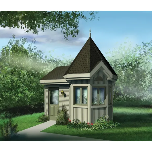 Building Plans Front of Home - Heide Victorian Shed 127D-4509 | House Plans and More