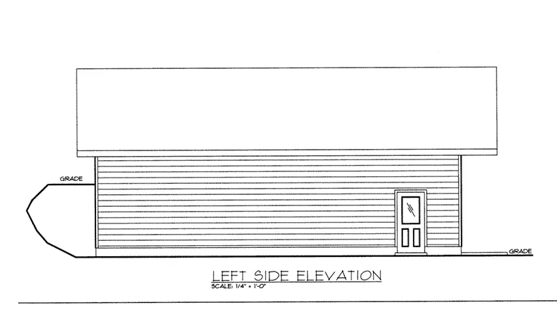 Building Plans Left Elevation -  133D-6003 | House Plans and More