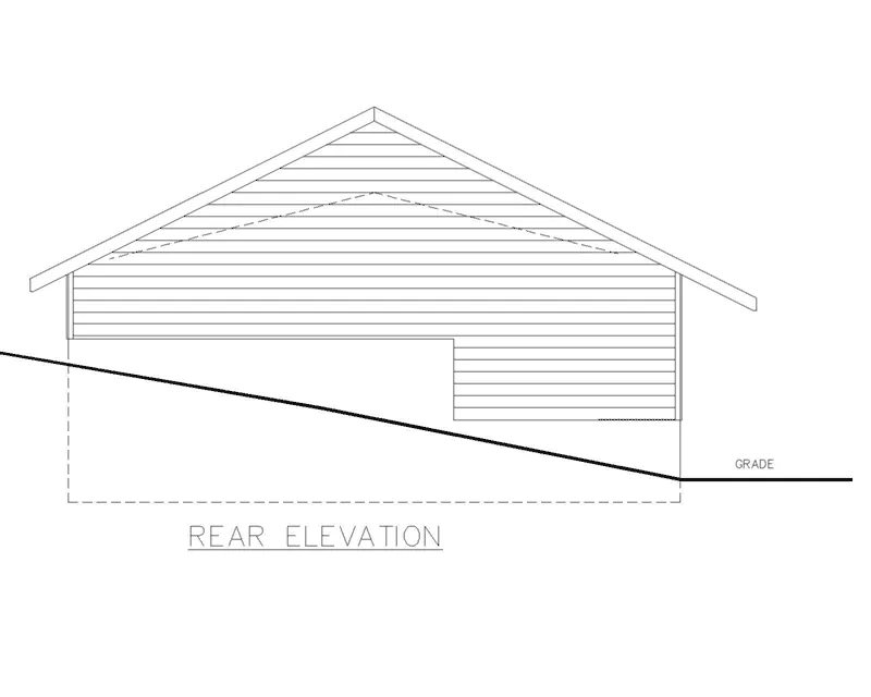 Building Plans Rear Elevation -  133D-6003 | House Plans and More