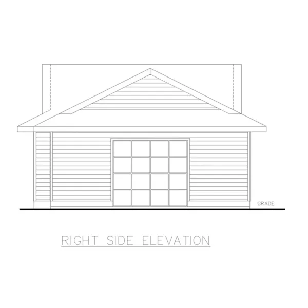 Building Plans Right Elevation -  133D-6005 | House Plans and More