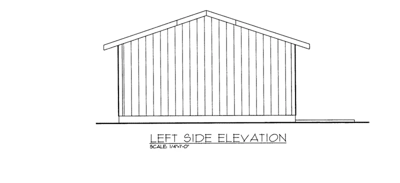 Building Plans Left Elevation -  133D-6007 | House Plans and More