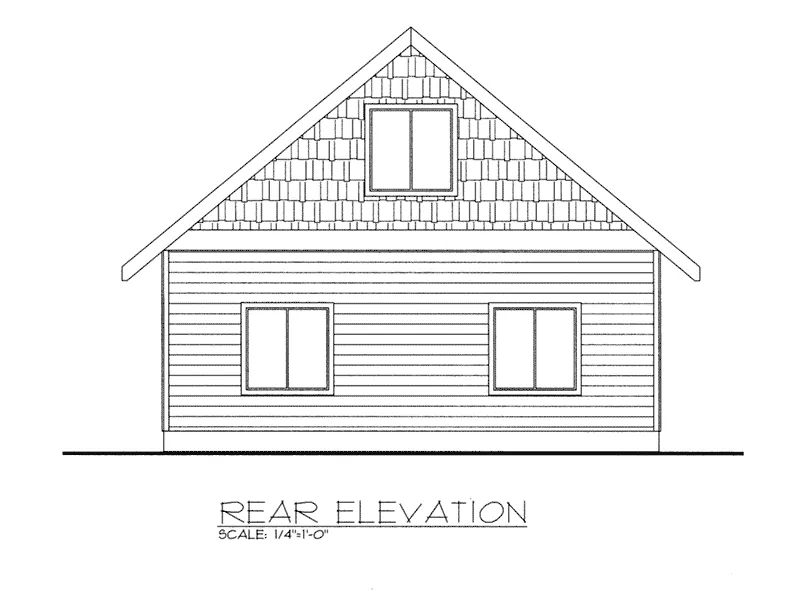 Building Plans Rear Elevation -  133D-6008 | House Plans and More