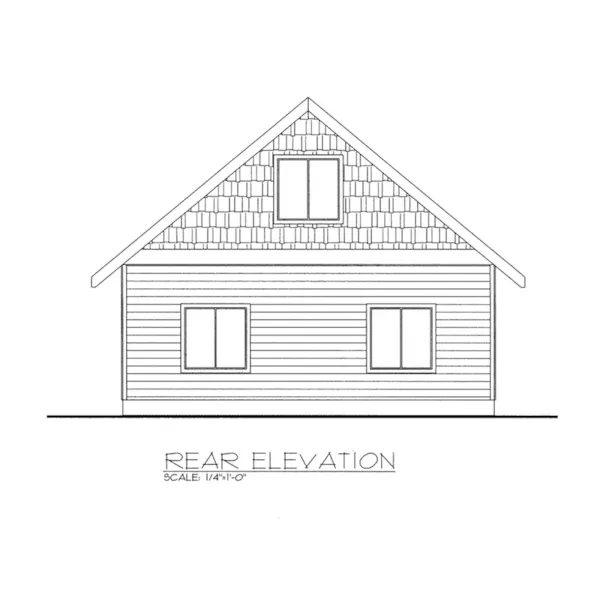 Building Plans Rear Elevation -  133D-6008 | House Plans and More