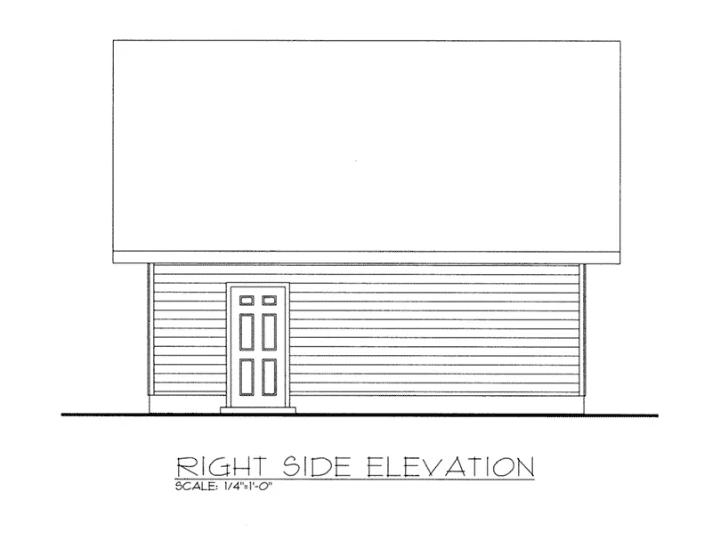 Building Plans Right Elevation -  133D-6008 | House Plans and More