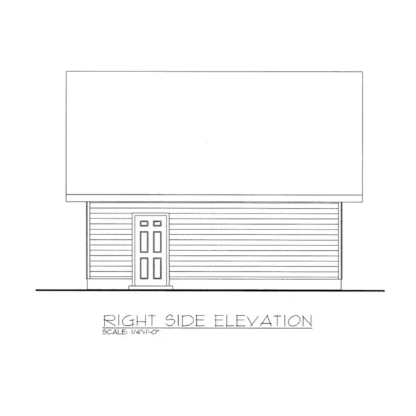 Building Plans Right Elevation -  133D-6008 | House Plans and More