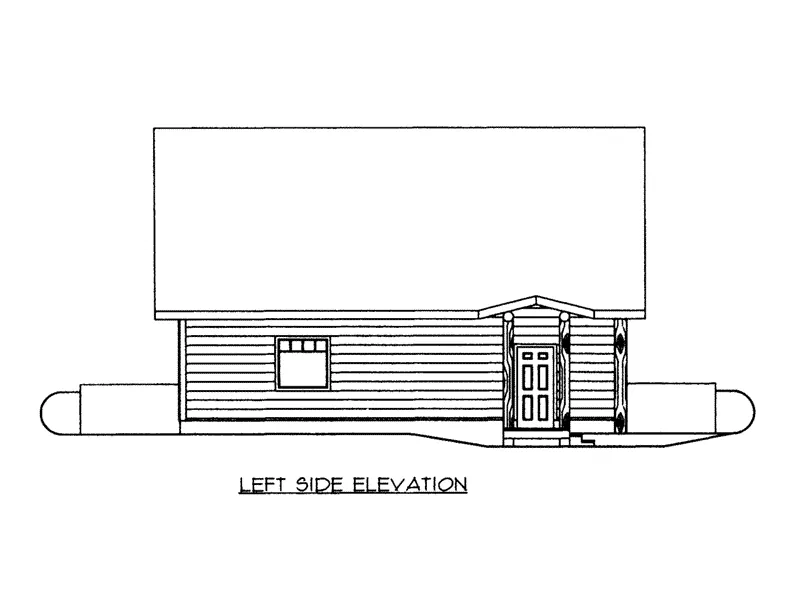 Building Plans Left Elevation -  133D-6009 | House Plans and More