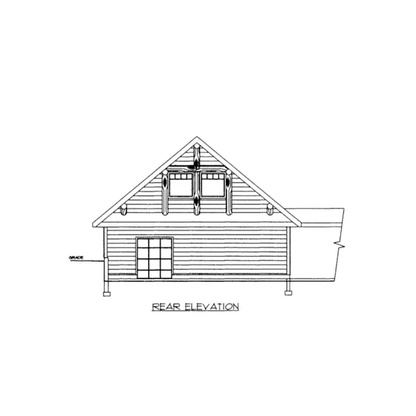 Building Plans Rear Elevation -  133D-6009 | House Plans and More