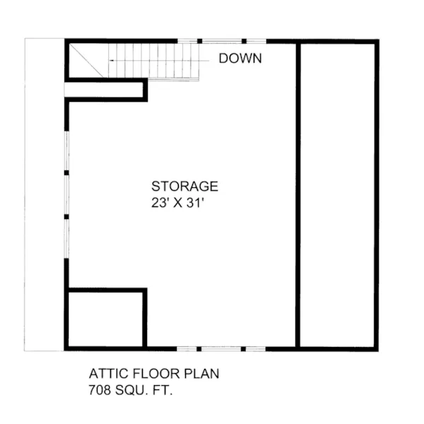 Building Plans Attic Floor Plan -  133D-6010 | House Plans and More