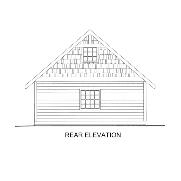 Bungalow House Plan Rear Elevation - 133D-6012 | House Plans and More