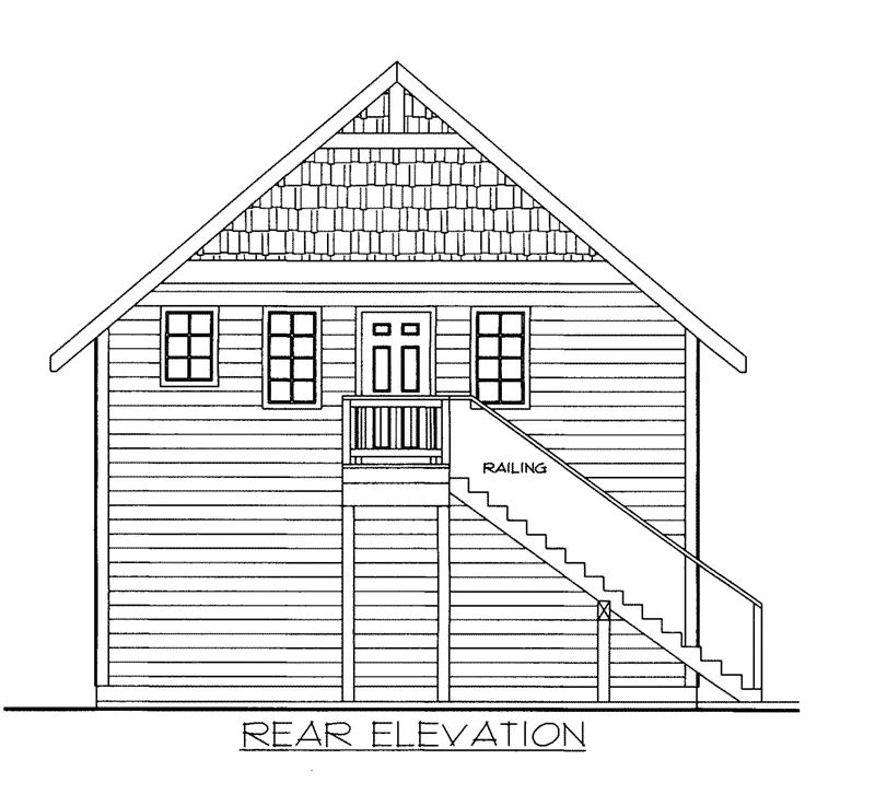 Building Plans Rear Elevation - 133D-6013 | House Plans and More