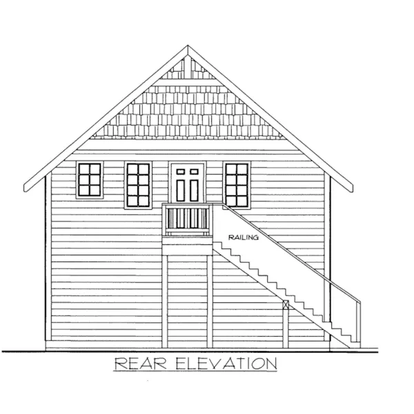 Building Plans Rear Elevation - 133D-6013 | House Plans and More