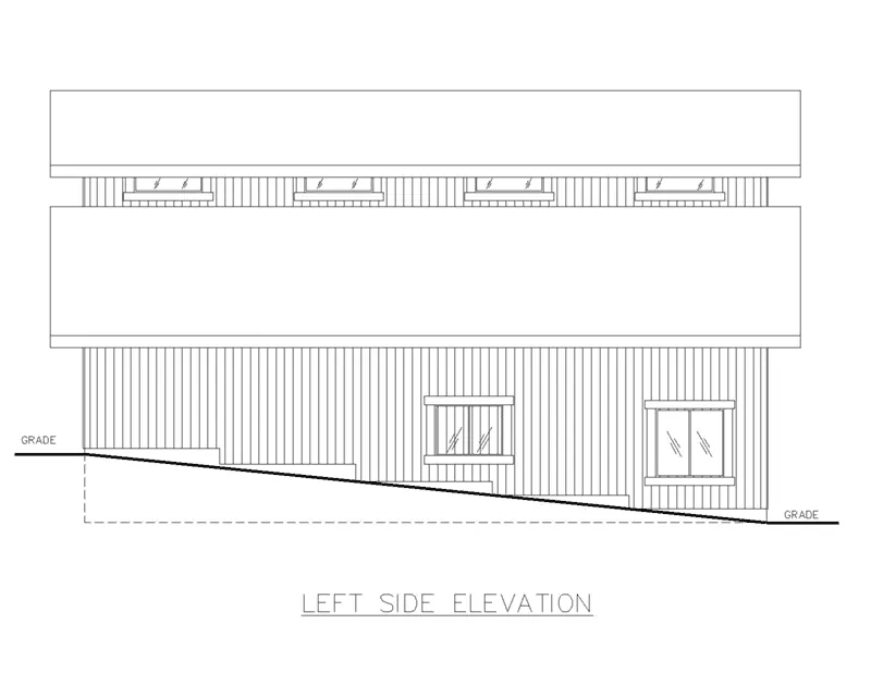 Building Plans Left Elevation -  133D-7500 | House Plans and More