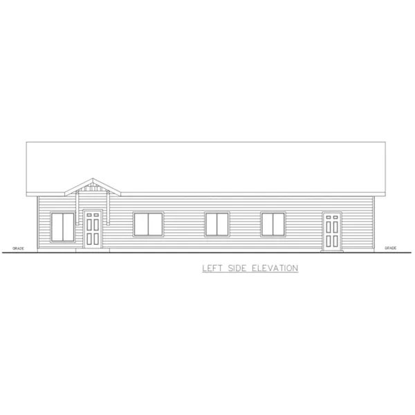 Building Plans Left Elevation -  133D-7501 | House Plans and More