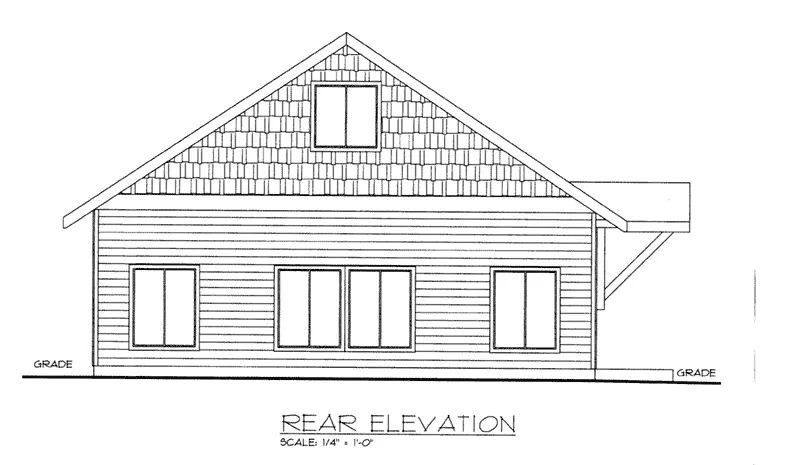 Country House Plan Rear Elevation -  133D-7501 | House Plans and More