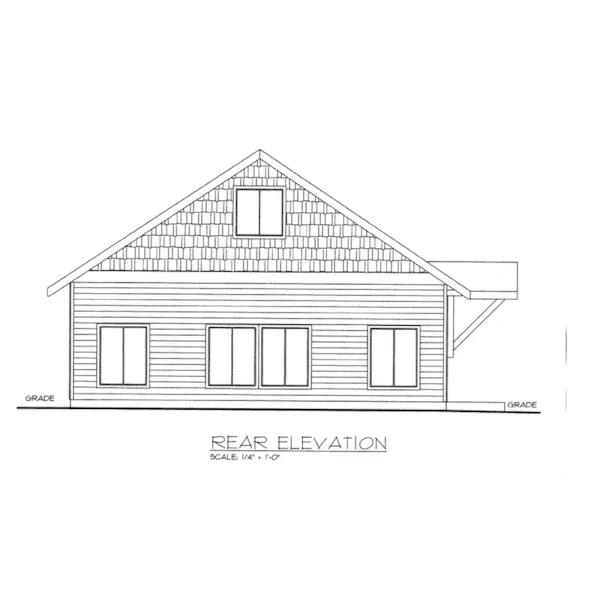 Building Plans Rear Elevation -  133D-7501 | House Plans and More