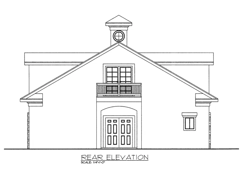 Mediterranean House Plan Rear Elevation -  133D-7503 | House Plans and More