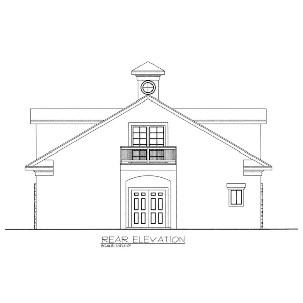 Spanish House Plan Rear Elevation -  133D-7503 | House Plans and More