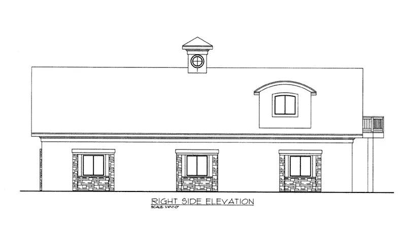 Building Plans Right Elevation -  133D-7503 | House Plans and More