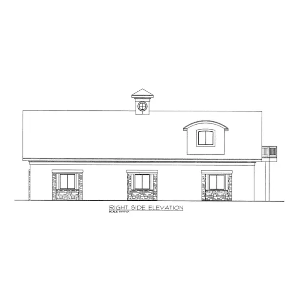 Spanish House Plan Right Elevation -  133D-7503 | House Plans and More