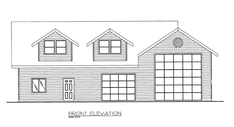 Building Plans Front Elevation -  133D-7504 | House Plans and More